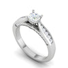 Jewelove™ Rings VS J / Women's Band only 0.30 cts Solitaire Diamond Split Shank Platinum Ring JL PT RP RD 118