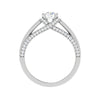 Jewelove™ Rings VS J / Women's Band only 0.30 cts Solitaire Diamond Split Shank Platinum Ring JL PT RP RD 136
