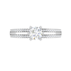 Jewelove™ Rings VS J / Women's Band only 0.30 cts Solitaire Diamond Split Shank Platinum Ring JL PT RP RD 142