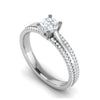 Jewelove™ Rings VS J / Women's Band only 0.30 cts Solitaire Diamond Split Shank Platinum Ring JL PT RP RD 142