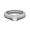 Jewelove™ Rings VS J / Women's Band only 0.30 cts Solitaire Diamond Split Shank Platinum Ring JL PT RP RD 147