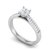 Jewelove™ Rings VS J / Women's Band only 0.30 cts Solitaire Diamond Split Shank Platinum Ring JL PT RP RD 152
