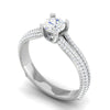 Jewelove™ Rings VS J / Women's Band only 0.30 cts Solitaire Diamond Split Shank Platinum Ring JL PT RP RD 155