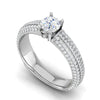 Jewelove™ Rings VS J / Women's Band only 0.30 cts Solitaire Diamond Split Shank Platinum Ring JL PT RP RD 160