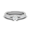 Jewelove™ Rings VS J / Women's Band only 0.30 cts Solitaire Diamond Split Shank Platinum Ring JL PT RP RD 169