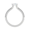 Jewelove™ Rings VS J / Women's Band only 0.30 cts Solitaire Diamond Split Shank Platinum Ring JL PT RP RD 170
