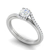 Jewelove™ Rings VS J / Women's Band only 0.30 cts Solitaire Diamond Split Shank Platinum Ring JL PT RP RD 175
