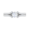 Jewelove™ Rings VS J / Women's Band only 0.30 cts Solitaire Diamond Split Shank Platinum Ring JL PT RP RD 181