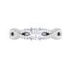 Jewelove™ Rings SI IJ / Women's Band only 0.30 cts Solitaire Diamond Twisted Shank Platinum Ring for Women JL PT RP RD 150