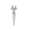 Jewelove™ Rings J VS / Women's Band only 0.30 cts Solitaire Diamond Twisted Shank Platinum Ring JL PT JRW2434MM-A