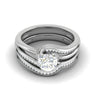 Jewelove™ Rings J VS / Women's Band only 0.30 cts Solitaire Diamond Twisted Shank Platinum Ring JL PT MHD287-A