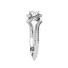 Jewelove™ Rings VS J / Women's Band only 0.30 cts Solitaire Diamond Twisted Shank Platinum Ring JL PT RP RD 113