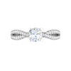 Jewelove™ Rings VS J / Women's Band only 0.30 cts Solitaire Diamond Twisted Shank Platinum Ring JL PT RP RD 172