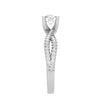 Jewelove™ Rings VS J / Women's Band only 0.30 cts Solitaire Diamond Twisted Shank Platinum Ring JL PT RP RD 172