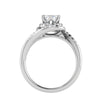 Jewelove™ Rings VS J / Women's Band only 0.30 cts Solitaire Double Halo Diamond Shank Platinum Ring JL PT RP RD 122
