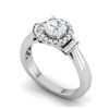 Jewelove™ Rings J VS / Women's Band only 0.30 cts. Solitaire Halo Diamond Platinum Engagement Ring JL PT WB5996E