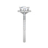 Jewelove™ Rings VS J / Women's Band only 0.30 cts Solitaire Halo Diamond Shank Platinum Ring JL PT REHS1480-B