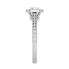 Jewelove™ Rings J VS / Women's Band only 0.30 cts Solitaire Halo Diamond Shank Platinum Ring JL PT RH RD 282