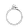 Jewelove™ Rings VS J / Women's Band only 0.30 cts Solitaire Halo Diamond Shank Platinum Ring JL PT RP RD 162