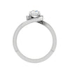 Jewelove™ Rings VS J / Women's Band only 0.30 cts Solitaire Halo Diamond Shank Platinum Ring JL PT RP RD 178