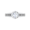 Jewelove™ Rings J VS / Women's Band only 0.30 cts. Solitaire Halo Diamond Split Shank Platinum Engagement Ring  for Women JL PT WB6017