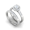 Jewelove™ Rings J VS / Women's Band only 0.30 cts Solitaire Halo Diamond Split Shank Platinum Ring JL PT RH RD 302