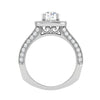 Jewelove™ Rings J VS / Women's Band only 0.30 cts. Solitaire Halo Platinum Split Shank Engagement Ring JL PT WB5982E