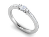 Jewelove™ Rings VVS GH / Women's Band only 0.30 cts Solitaire Platinum Diamond Ring JL PT R3 RD 177