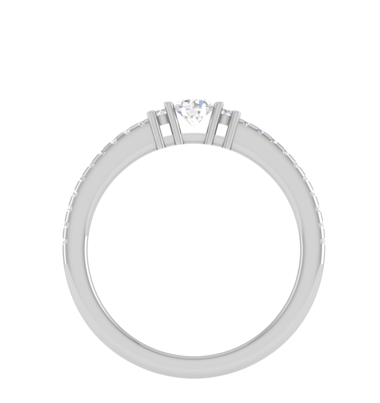 Jewelove™ Rings VVS GH / Women's Band only 0.30 cts Solitaire Platinum Diamond Ring JL PT R3 RD 177