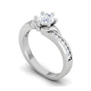 Jewelove™ Rings J VS / Women's Band only 0.30 cts. Solitaire Platinum Diamond Shank Engagement Ring JL PT WB6004E