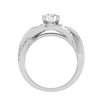 Jewelove™ Rings J VS / Women's Band only 0.30 cts. Solitaire Platinum Diamond Single Twisted Shank Engagement Ring JL PT WB6007E