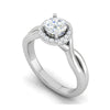 Jewelove™ Rings J VS / Women's Band only 0.30 cts. Solitaire Platinum Halo Diamond Engagement Ring JL PT WB6003E