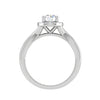 Jewelove™ Rings J VS / Women's Band only 0.30 cts. Solitaire Platinum Halo Diamond Engagement Ring JL PT WB6003E