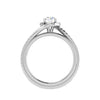 Jewelove™ J VS / Women's Band only 0.30 cts Solitaire Platinum Halo Diamond Shank Ring JL PT PR RD 176-A
