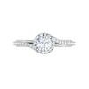 Jewelove™ J VS / Women's Band only 0.30 cts Solitaire Platinum Halo Diamond Shank Ring JL PT PR RD 176-A