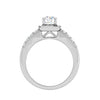Jewelove™ Rings J VS / Women's Band only 0.30 cts. Solitaire Platinum Halo Diamond Split Shank Engagement Ring JL PT WB6016