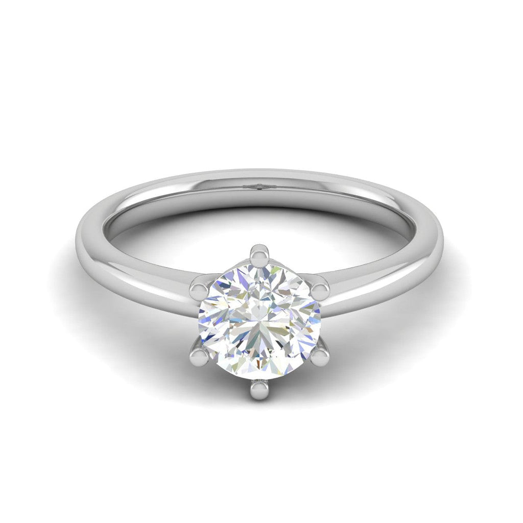 Jewelove™ Rings VS J / Women's Band only 0.30 cts Solitaire Platinum Ring for Women JL PT RS PR 133