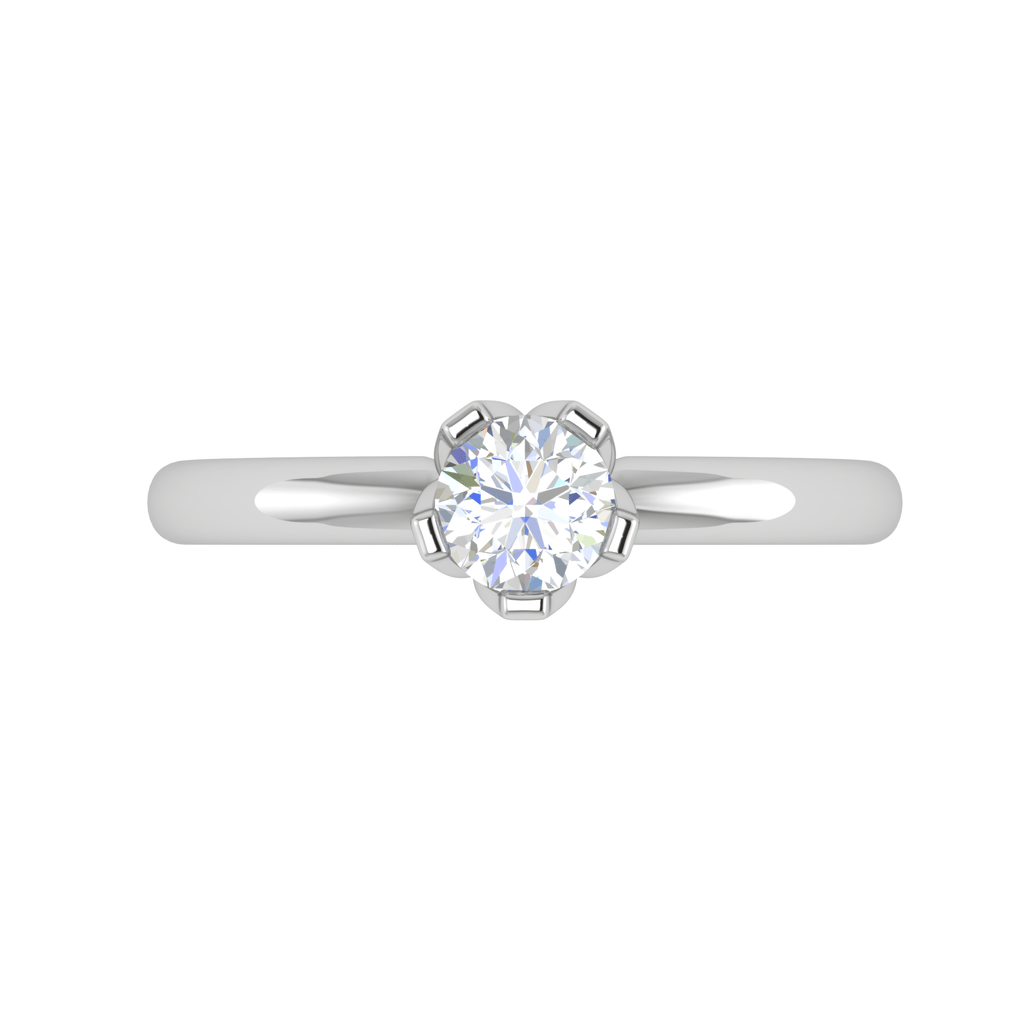 Jewelove™ J VS / Women's Band only 0.30 cts Solitaire Platinum Ring JL PT RS RD 109