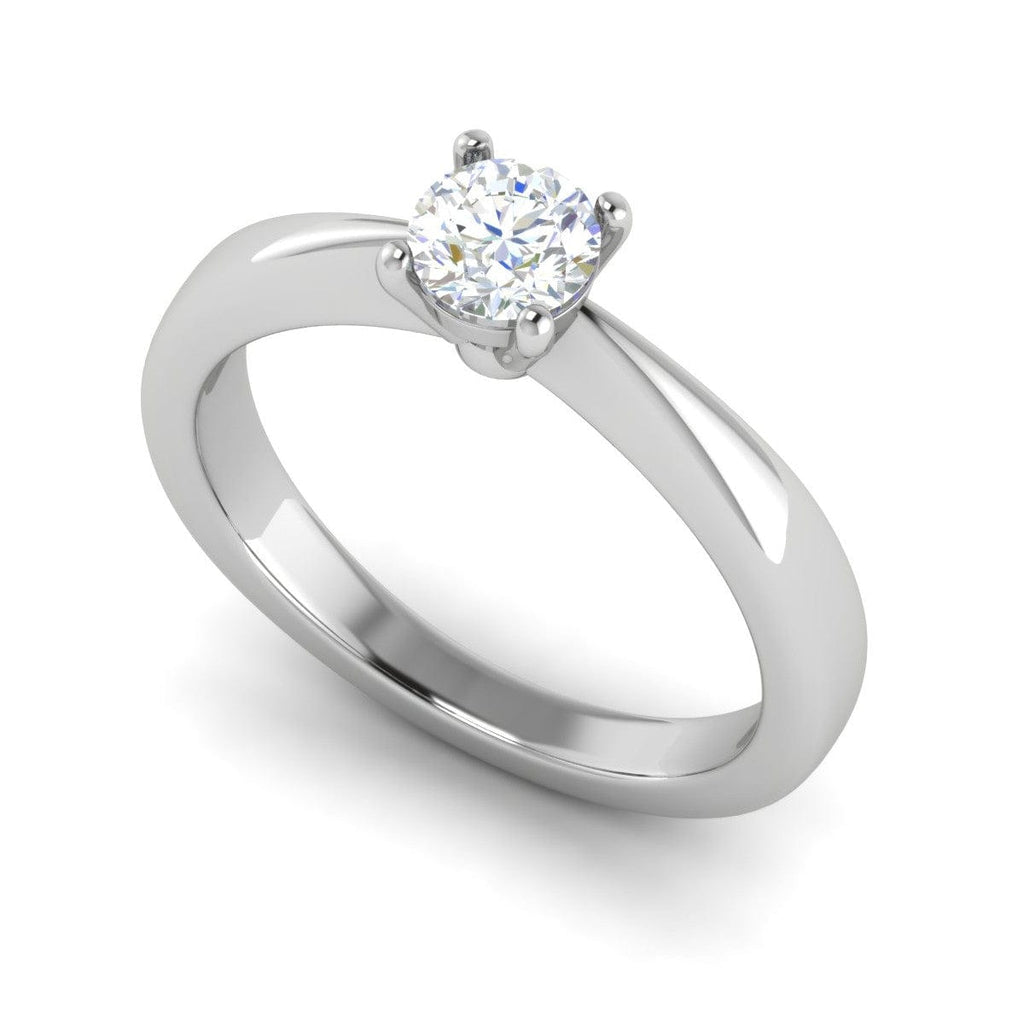 Jewelove™ Rings VS J / Women's Band only 0.30 cts Solitaire Platinum Ring JL PT RS RD 117