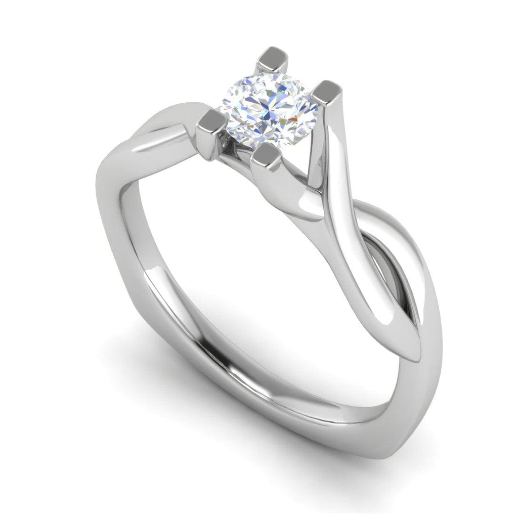 Jewelove™ Rings VS J / Women's Band only 0.30 cts Solitaire Platinum Ring JL PT RS RD 160