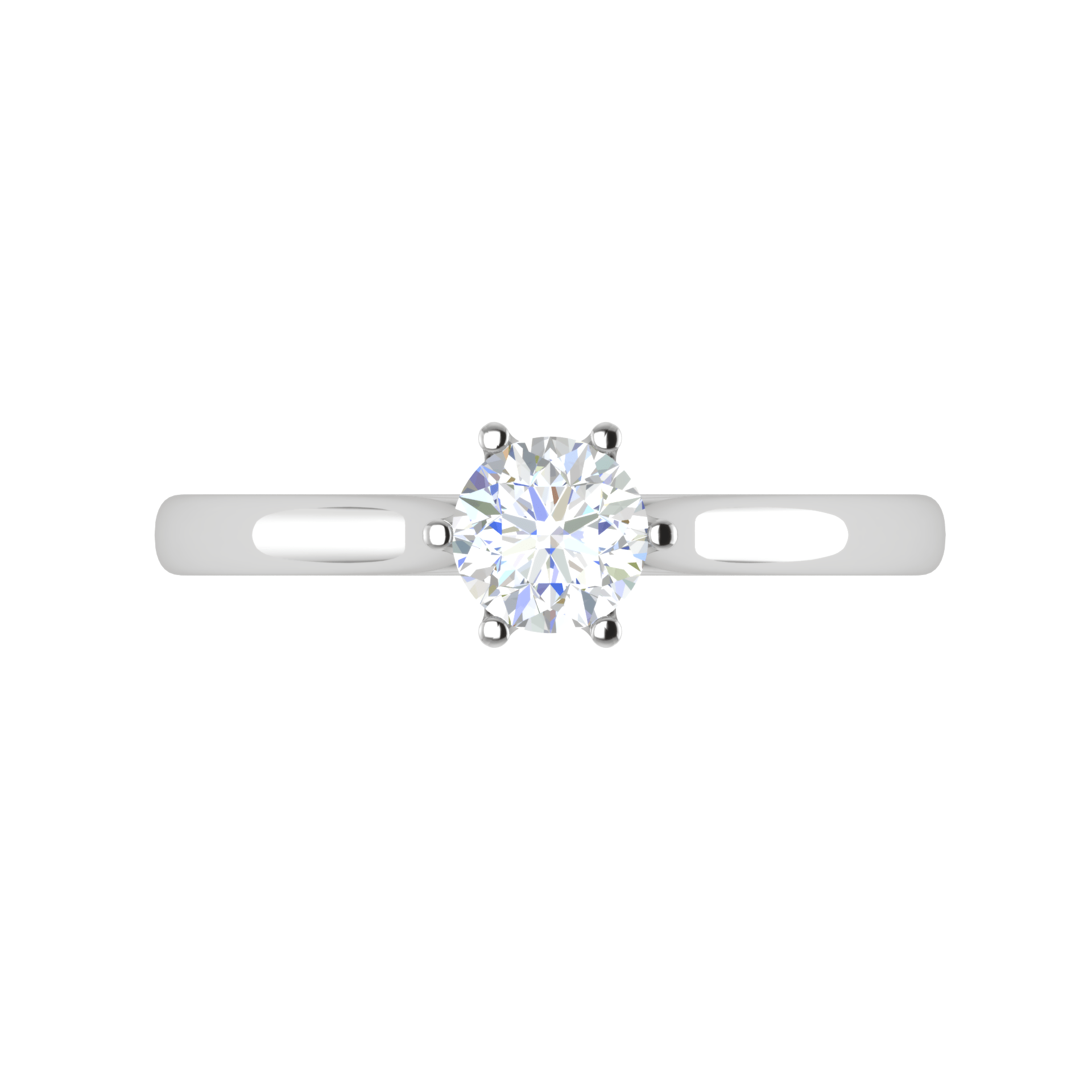 Jewelove™ Rings VS J / Women's Band only 0.30 cts Solitaire Platinum Ring JL PT RS RD 168
