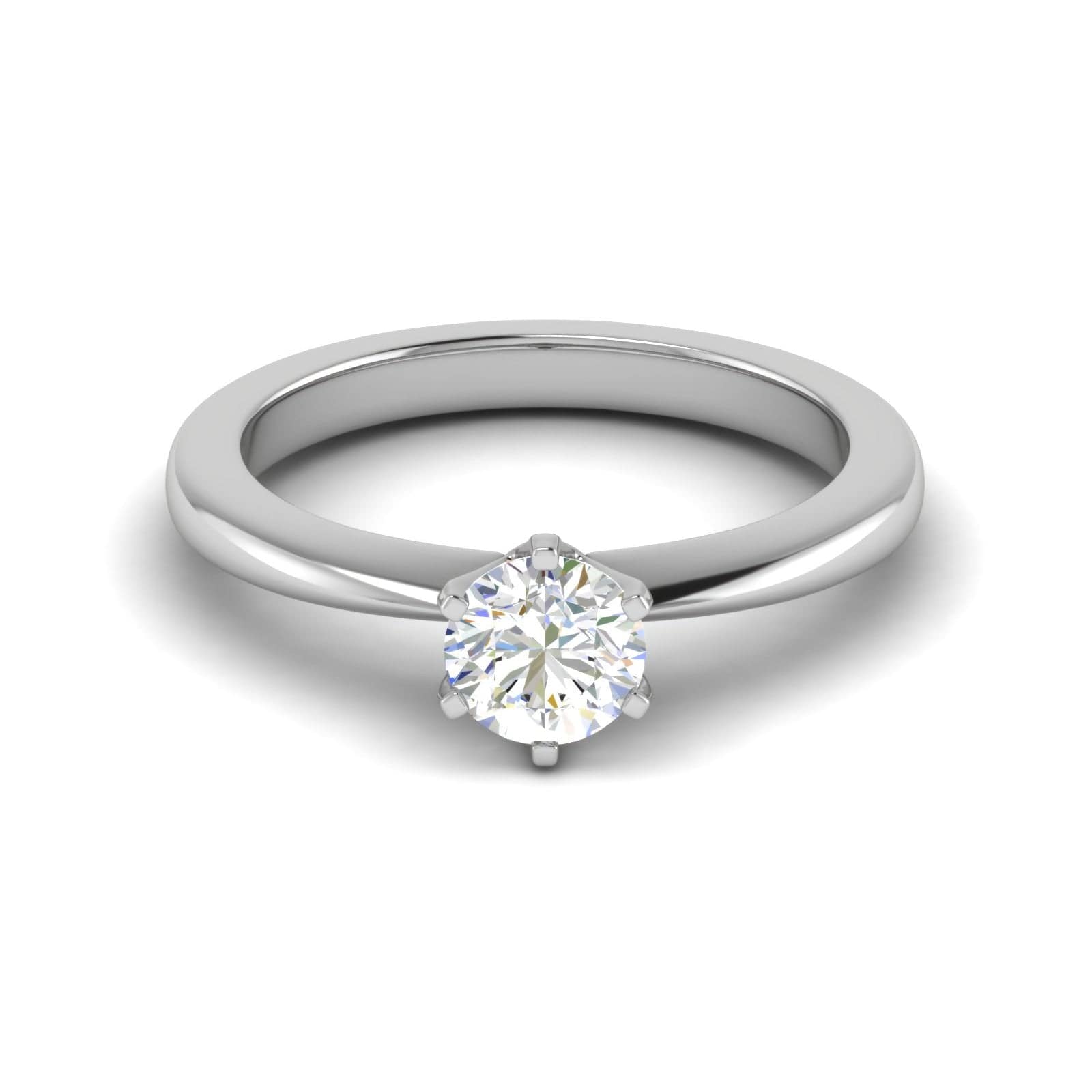 Jewelove™ Rings VS J / Women's Band only 0.30 cts Solitaire Platinum Ring JL PT RS RD 178