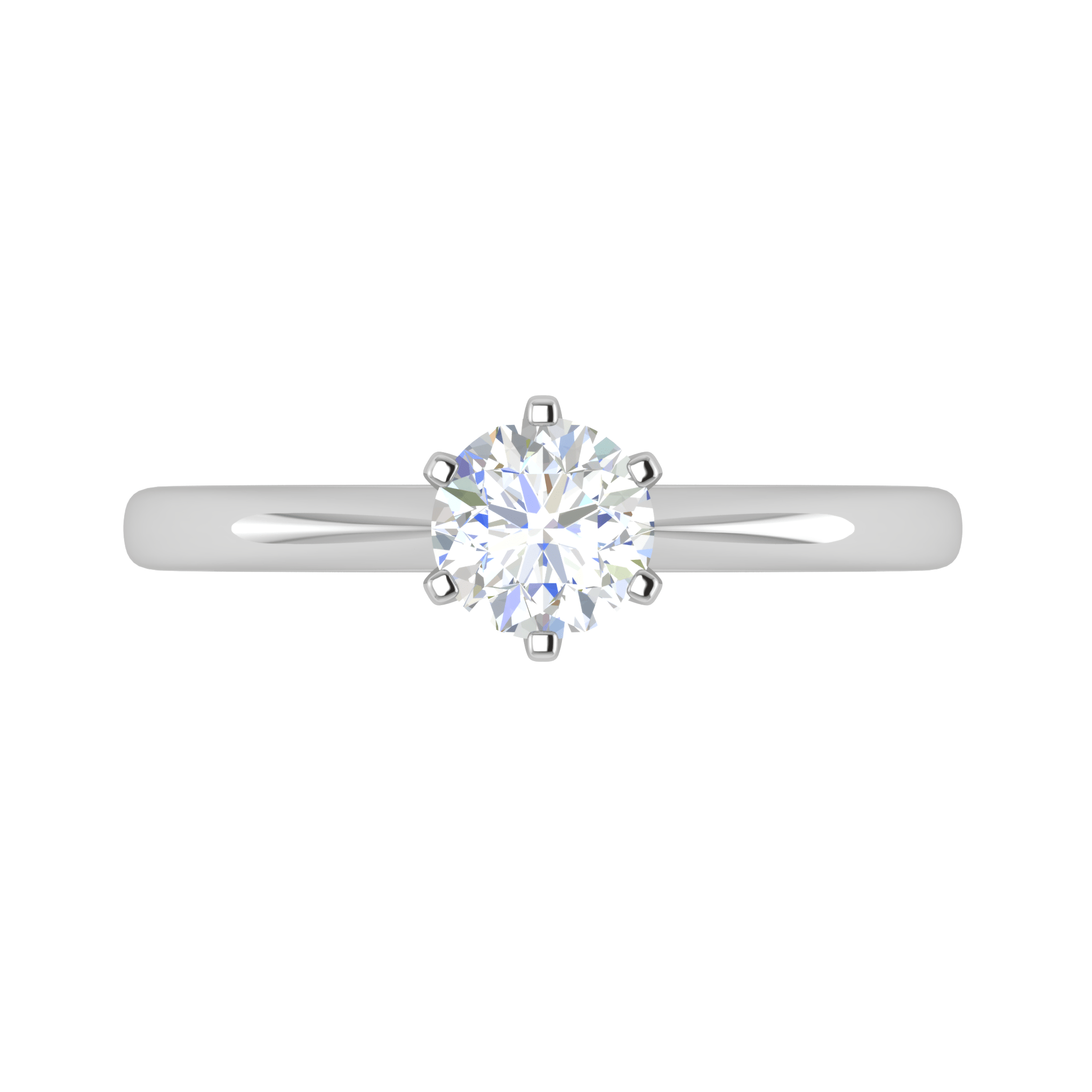 Jewelove™ Rings VS J / Women's Band only 0.30 cts Solitaire Platinum Ring JL PT RS RD 178