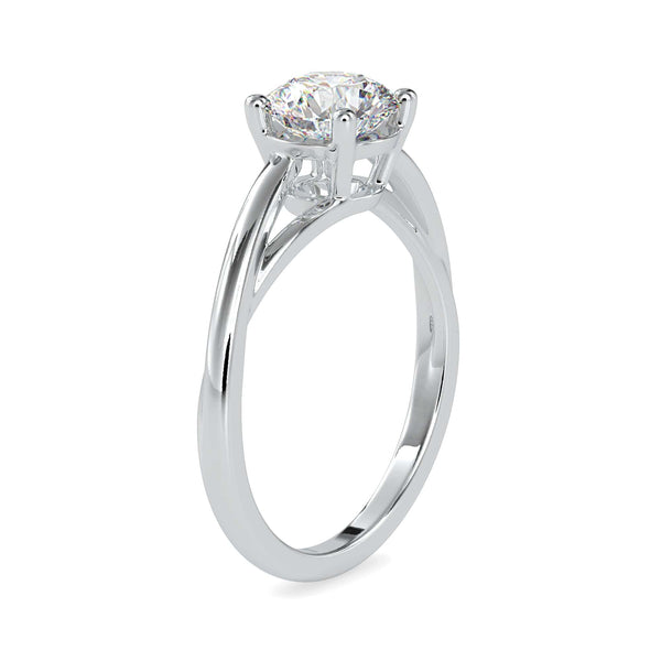 Jewelove™ Rings VS J / Women's Band only 0.30 cts. Solitaire Platinum Shank Engagement Ring JL PT 0199 - A