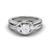 Jewelove™ Rings J VS / Women's Band only 0.30 cts. Solitaire Platinum Split Shank Diamond Engagement Ring JL PT WB6002E