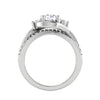 Jewelove™ Rings J VS / Women's Band only 0.30 cts. Solitaire Platinum Split Shank Diamond Engagement Ring JL PT WB6002E