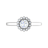 Jewelove™ Rings VS J / Women's Band only 0.30 cts Solitaire Single Halo Diamond Platinum Ring for Women JL PT RV RD 133