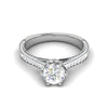 Jewelove™ Rings VS J / Women's Band only 0.30 cts Solitaire Split Diamond Shank Platinum Ring for Women JL PT RV RD 109