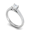 Jewelove™ Rings VS J / Women's Band only 0.30 cts Solitaire Split Shank Diamond Platinum Ring JL PT RP RD 189