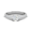 Jewelove™ Rings VS J / Women's Band only 0.30 cts Solitaire Split Shank Diamond Platinum Ring JL PT RP RD 189